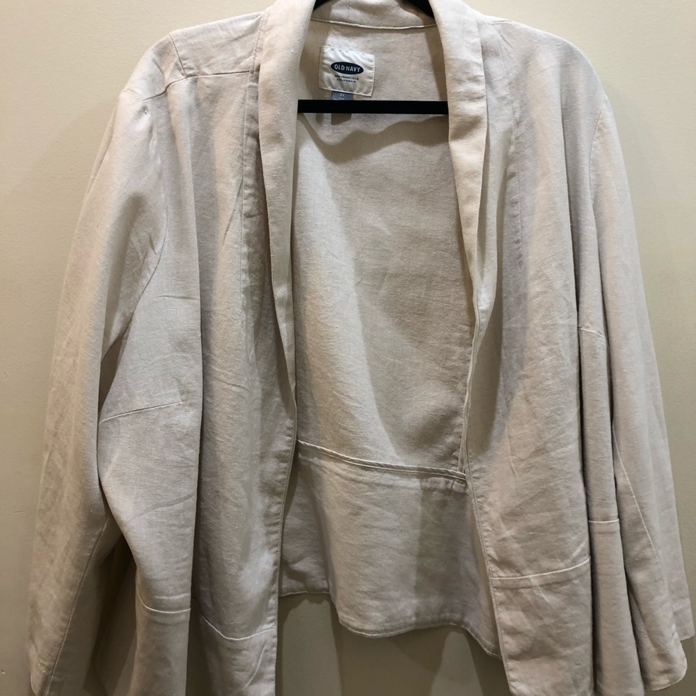 Light Tan Linen Blazer